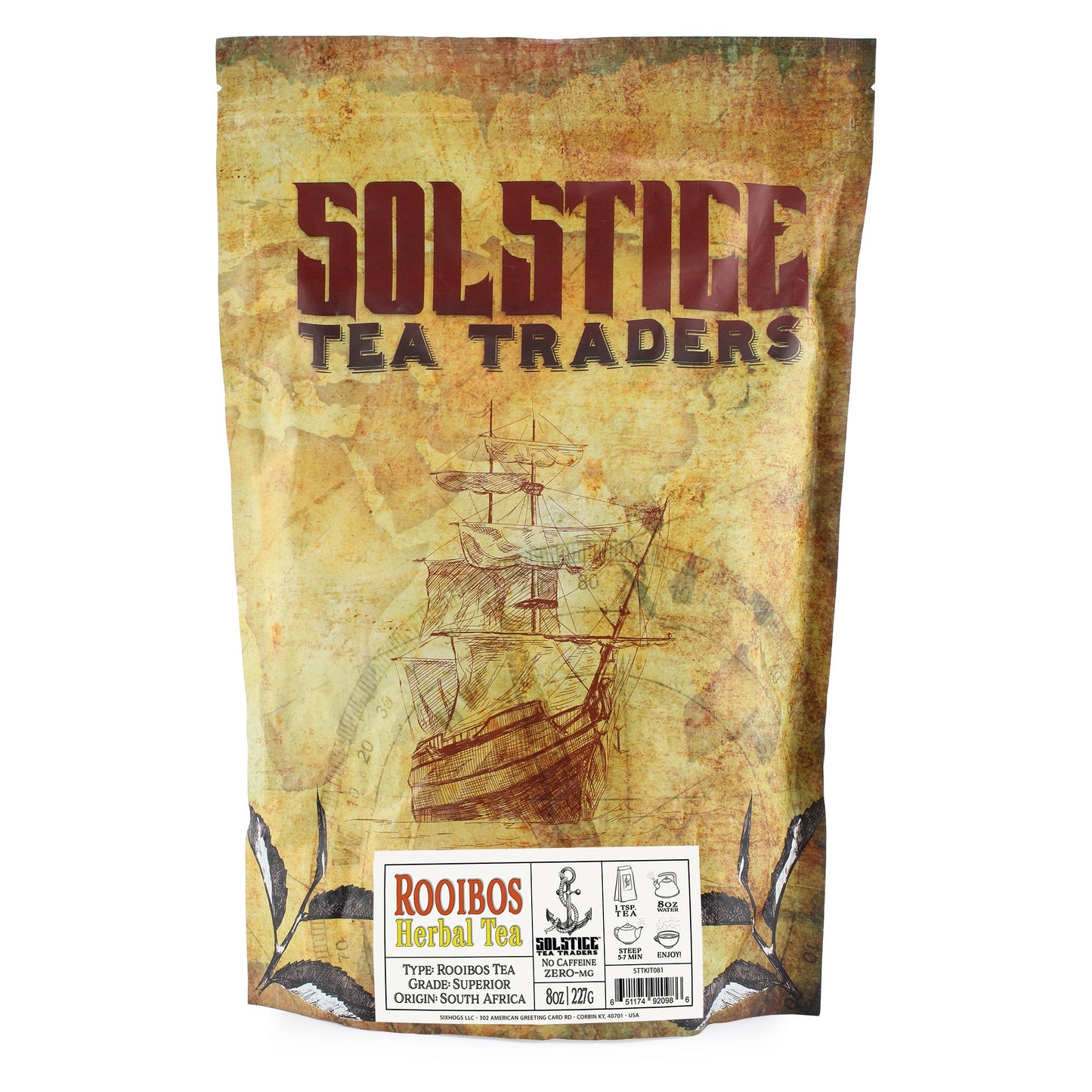 Rooibos Loose Herbal Tea (8-Ounce Bulk Bag)