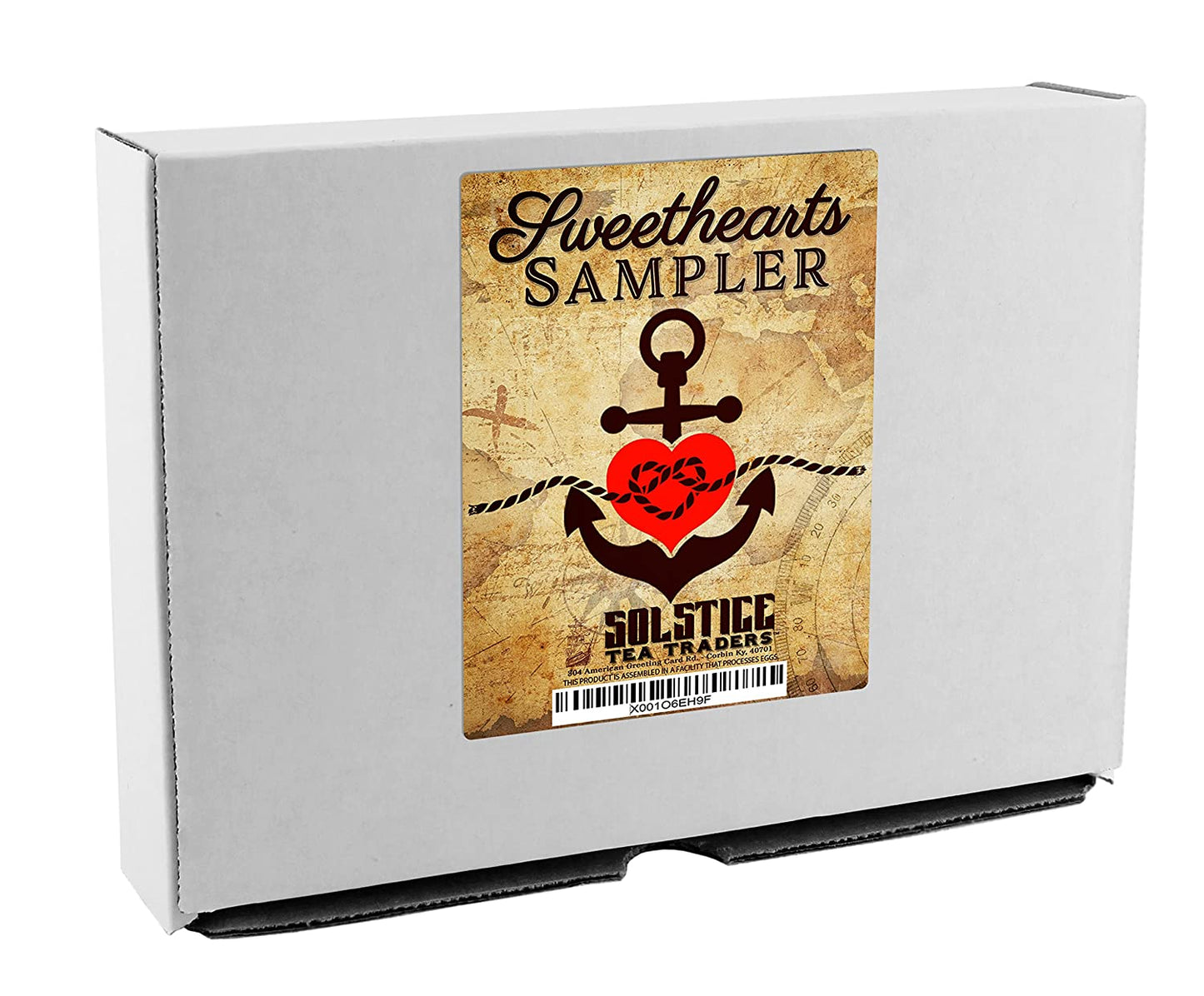 Sweetheart Loose Leaf Tea Sampler in Red Heart Tins w/ 6 Varieties of Tea