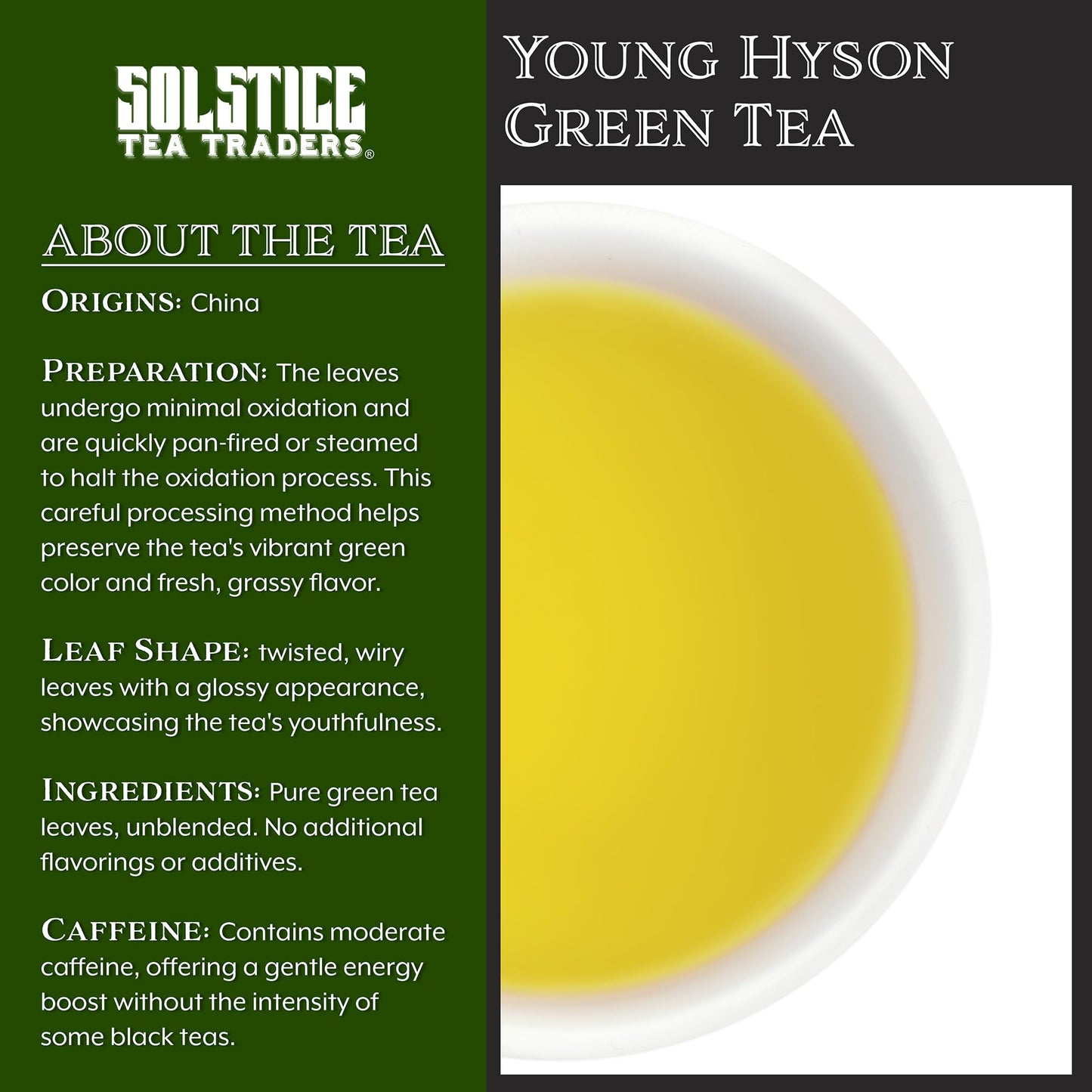 Chinese Young Hyson Loose Leaf Green Tea (8-Ounce Bulk Bag); Lucky Dragon Tea