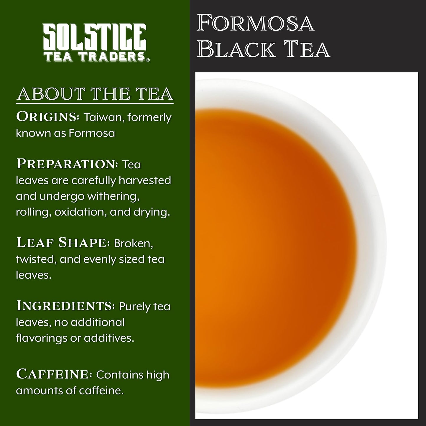 Formosa Black BOP Loose Leaf Tea (8-Ounce Bulk Bag); Makes 100+ Cups of Tea