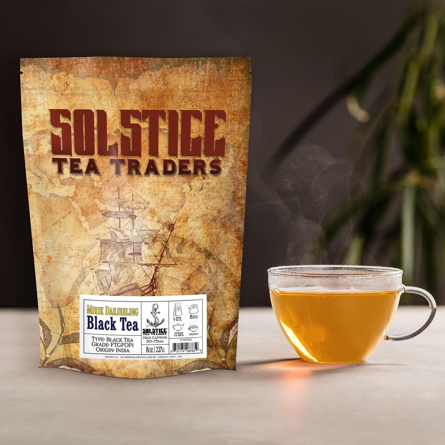 Mirik Darjeeling BOP Loose Leaf Black Tea (8-Ounce Bulk Bag); Makes 100+ Cups of Tea