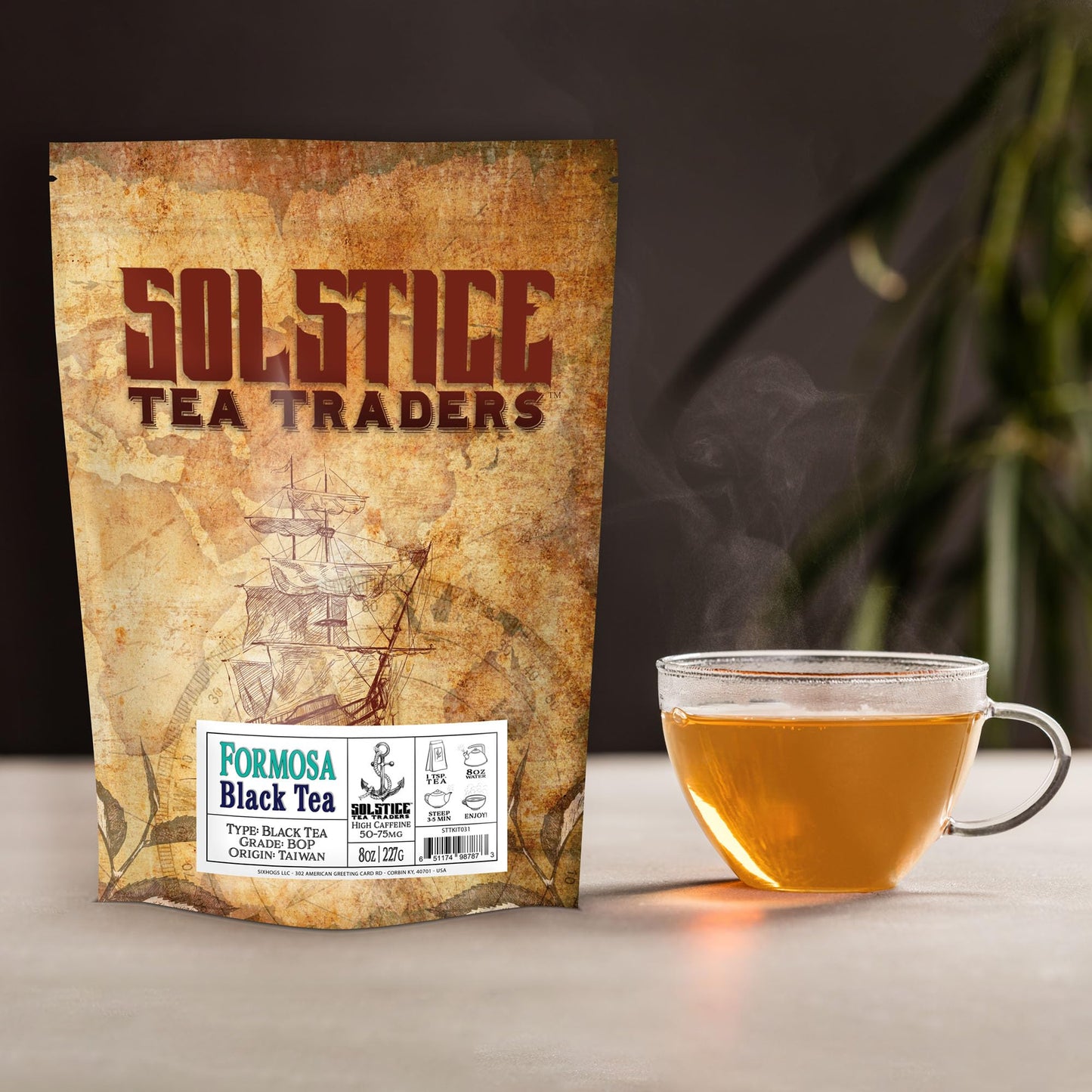 Formosa Black BOP Loose Leaf Tea (8-Ounce Bulk Bag); Makes 100+ Cups of Tea