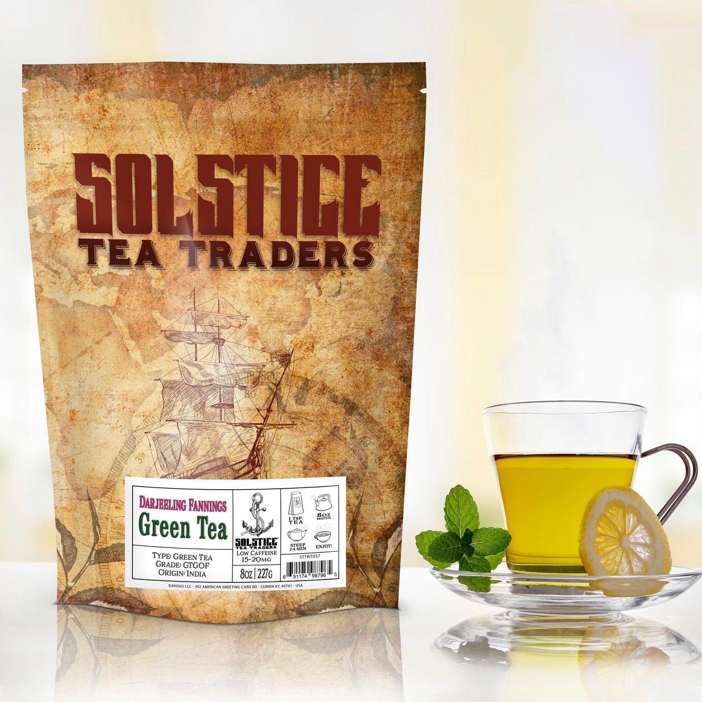 Darjeeling Green Tea Loose Leaf (8-Ounce Bulk Bag); Green Tea Fannings 100% Darjeeling