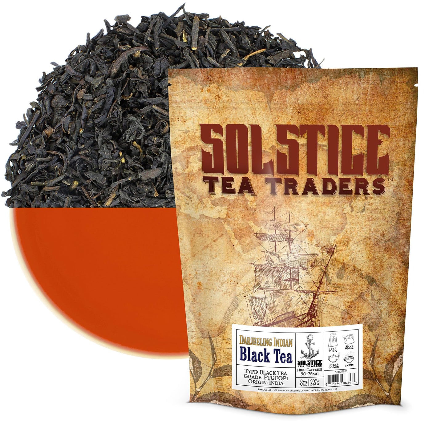 Darjeeling Indian Estate Black Tea Loose Leaf (8-Ounce Bulk Bag); FTGFOP Grade, Makes 100+ Cups of Tea