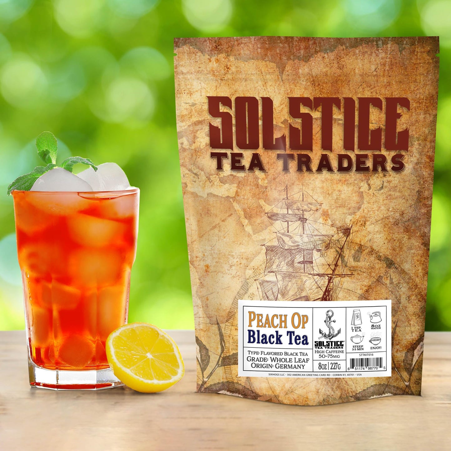 Peach Flavored Loose Leaf Black Tea (8-Ounce Bulk Bag)