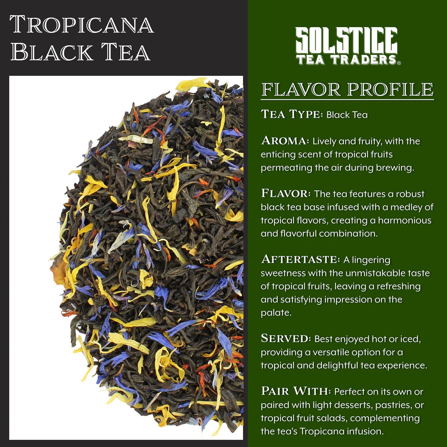 Tropicana Loose Leaf Black Tea (8-Ounce Bulk Bag), Makes 150+ Cups of Fruit Tea