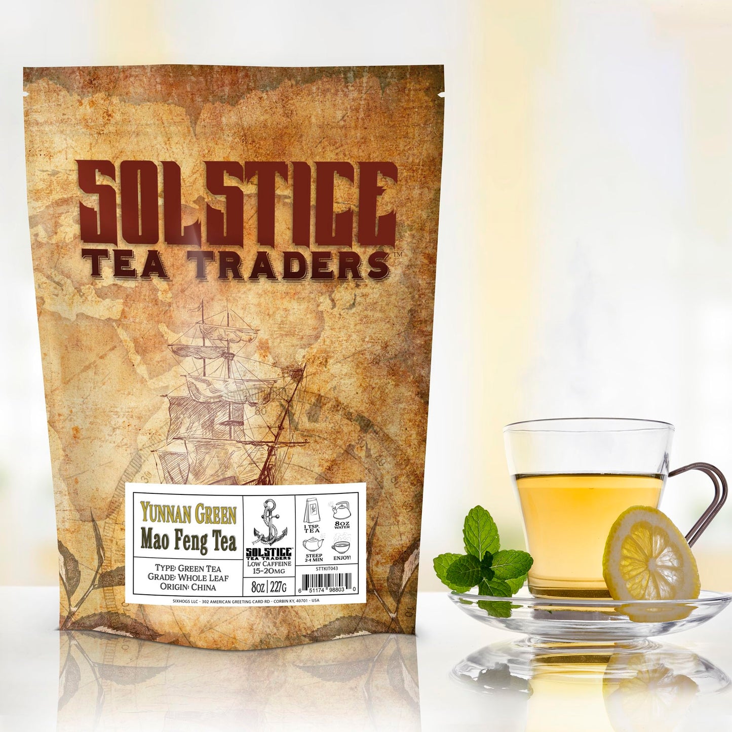 Yunnan Green Mao Fang Tea Loose Leaf (8-Ounce Bulk Bag); Chinese Spring Tea from the Home of Tea