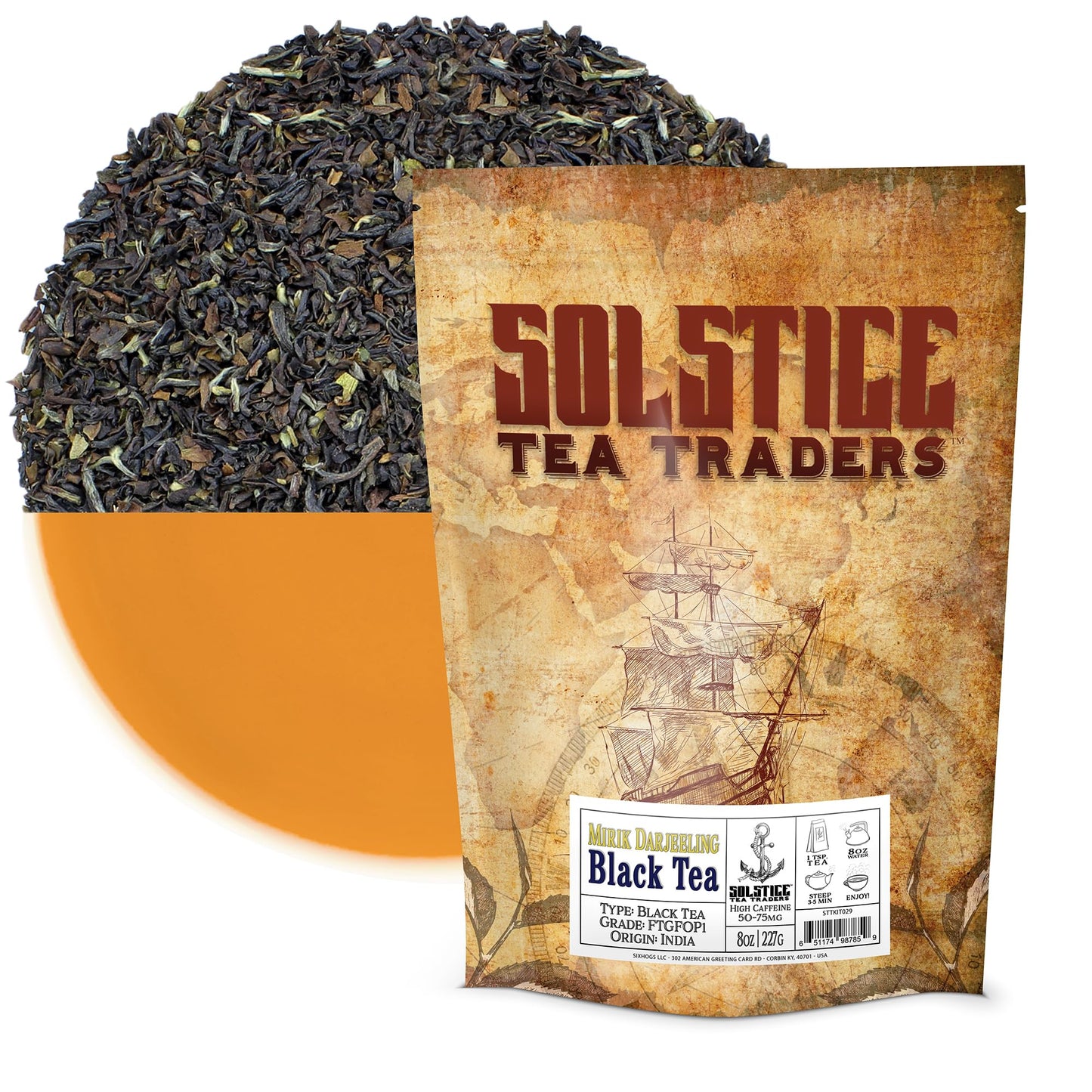 Mirik Darjeeling BOP Loose Leaf Black Tea (8-Ounce Bulk Bag); Makes 100+ Cups of Tea