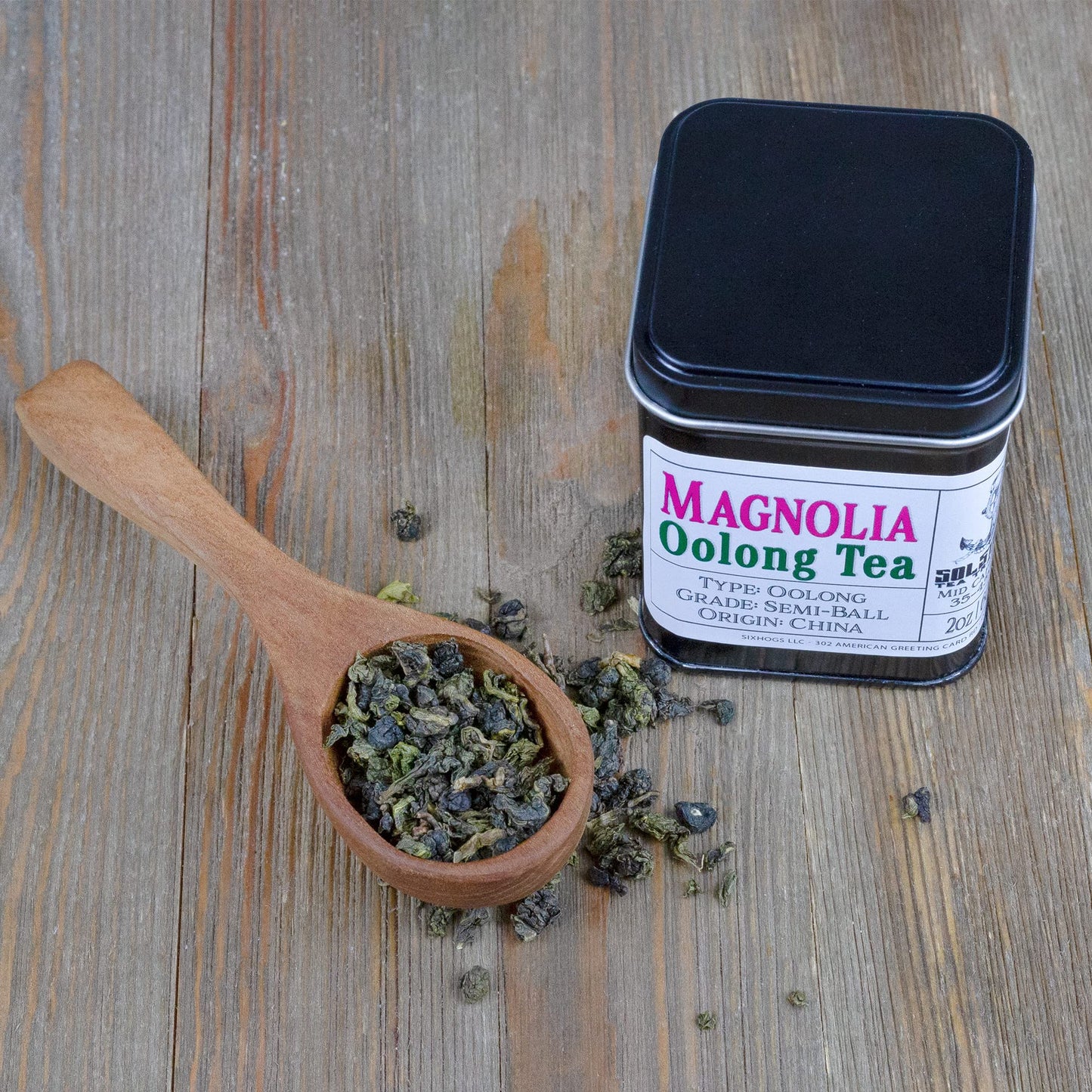 Solstice Magnolia Oolong Loose Leaf Tea (60-Gram Tin); Scented Jade Oolong Tea